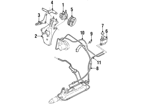 2000 Mercury Mystique P/S Pump & Hoses Diagram 2 - Thumbnail