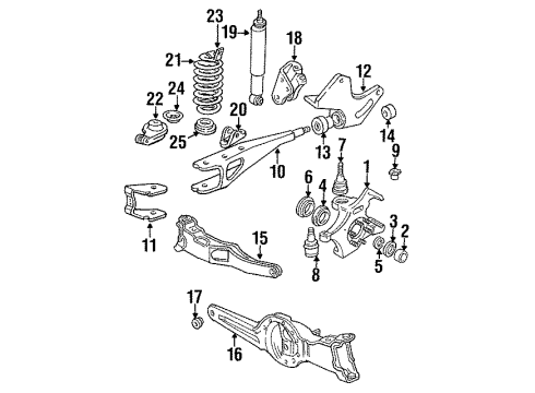 1991 Ford F-150 Front Suspension Components Diagram 4 - Thumbnail