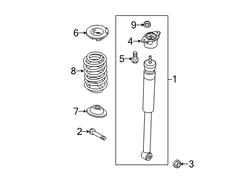2015 Ford Fiesta Shocks & Components Diagram