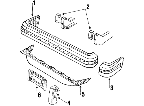 1988 Ford Ranger Bumper & Components - Front Diagram