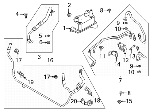 2023 Ford Edge Oil Cooler - Transmission Diagram 3 - Thumbnail