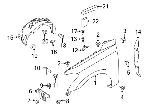 2025 Ford Expedition Fender & Components Diagram