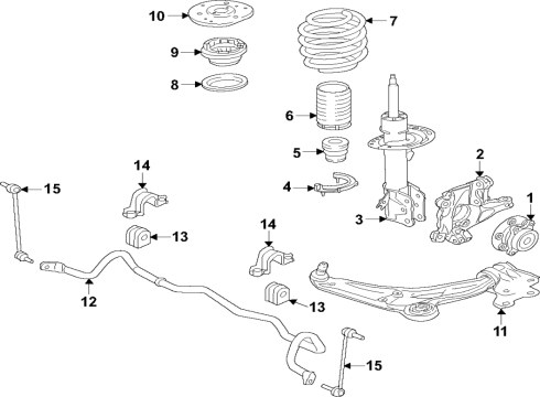 2022 Ford Edge Front Suspension Diagram