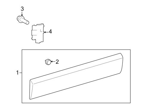 2024 Ford E-Transit Exterior Trim - Side Door Diagram 2 - Thumbnail