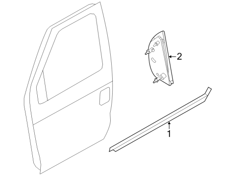 2025 Ford E-350 Super Duty Exterior Trim - Door Diagram