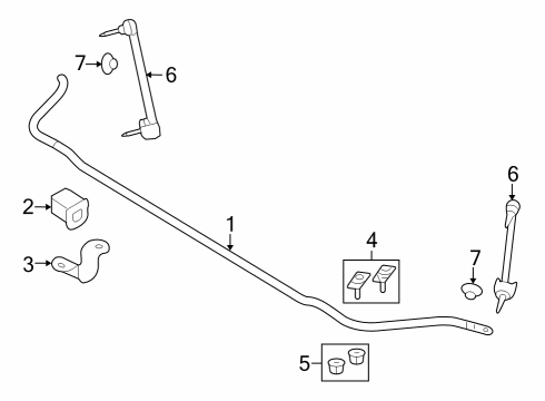 2022 Ford Expedition Stabilizer Bar & Components Diagram 5 - Thumbnail