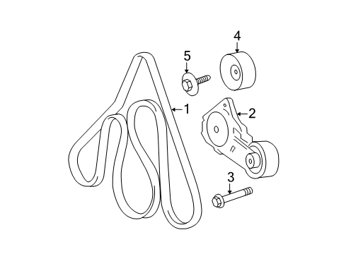 2011 Lincoln Town Car Belts & Pulleys Diagram
