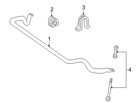 2002 Lincoln Blackwood Stabilizer Bar & Components Diagram 2 - Thumbnail