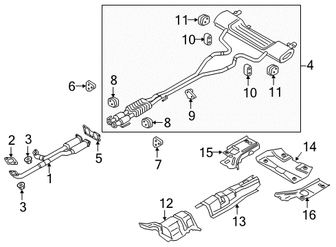 2018 Lincoln Continental Muffler & Pipe Gasket Diagram for F2GZ-9450-A