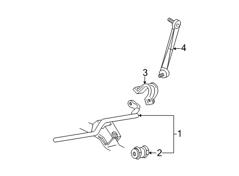 2000 Mercury Sable Stabilizer Bar & Components Diagram 2 - Thumbnail