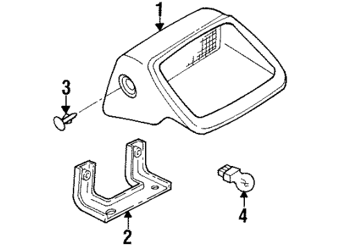 1999 Ford Escort High Mount Lamps Diagram 3 - Thumbnail