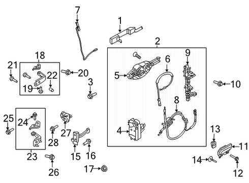 2023 Ford F-150 Front Door - Lock & Hardware Diagram 2 - Thumbnail
