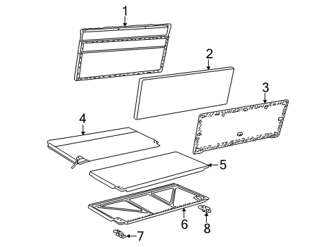 2000 Mercury Sable Rear Seat Components Diagram 4 - Thumbnail