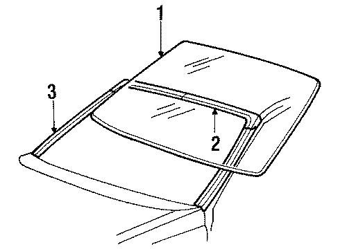 1994 Ford Tempo Glass - Windshield Diagram