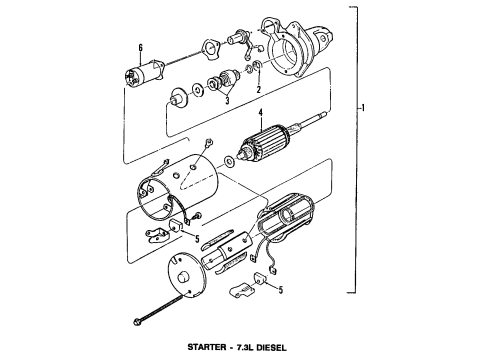 1995 Ford E-350 Econoline Starter Diagram 4 - Thumbnail