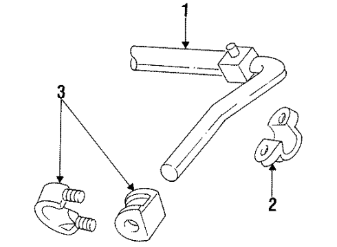 1988 Ford Ranger Stabilizer Bar & Components Diagram 3 - Thumbnail