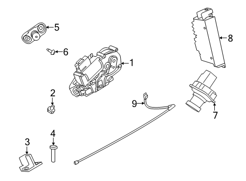 2024 Lincoln Corsair Lift Gate - Lock & Hardware Diagram
