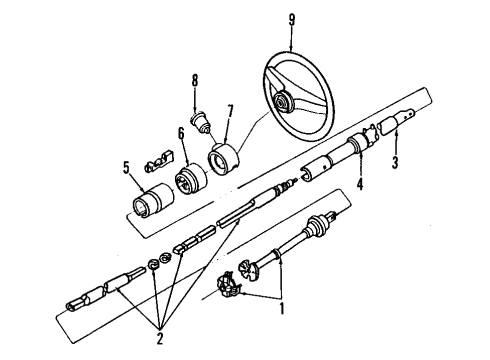 1985 Ford Bronco Steering Column Diagram