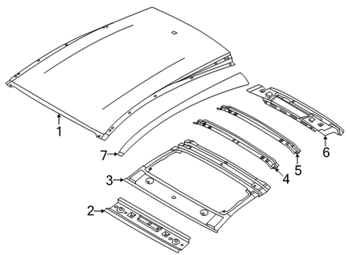 2024 Ford Mustang Mach-E Roof & Components Diagram 2 - Thumbnail