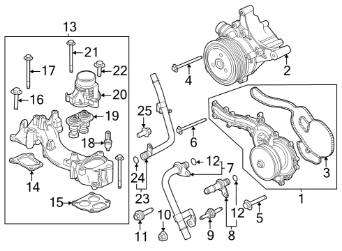 2024 Ford F-350 Super Duty Cooling System Diagram 8 - Thumbnail