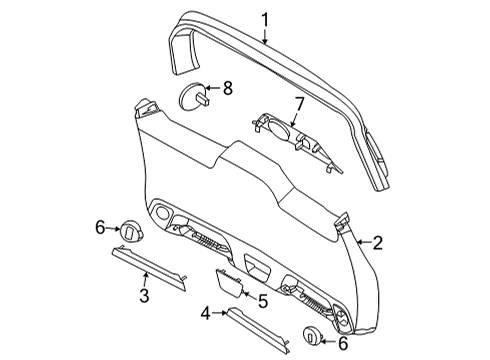 2024 Ford Bronco Sport Interior Trim - Lift Gate Diagram