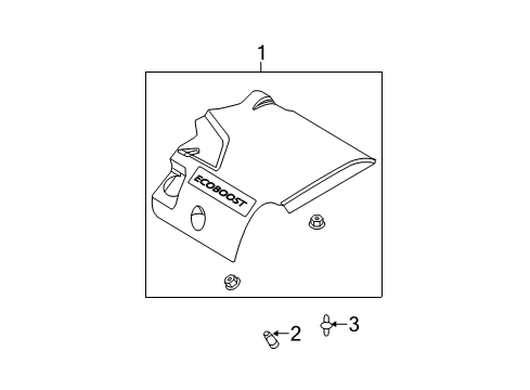 2019 Ford Flex Engine Appearance Cover Diagram
