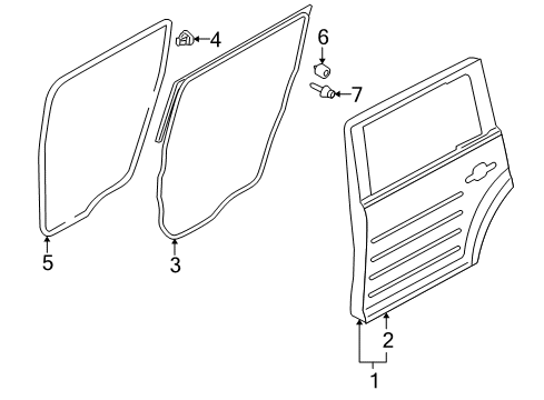 2016 Ford Flex Door & Components Diagram 2 - Thumbnail