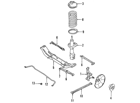 1999 Ford Escort Lower Control Arm - Rear Diagram