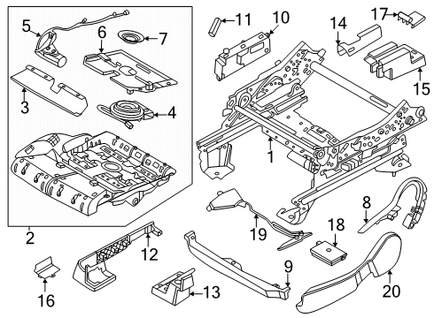 2024 Lincoln Nautilus Blower Assembly - Vent Air - Climate Control System Diagram for R2TZ-19N550-D