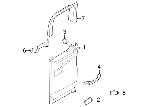2024 Ford E-Transit Interior Trim - Side Door Diagram 4 - Thumbnail