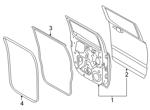 2019 Ford Ranger Door & Components Diagram 4 - Thumbnail