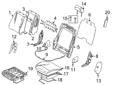 2010 Mercury Milan Seat Back Heater Diagram for AN7Z-14D696-C