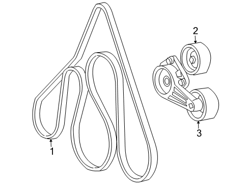 2001 Ford F-150 Belts & Pulleys - Belts Diagram 2 - Thumbnail