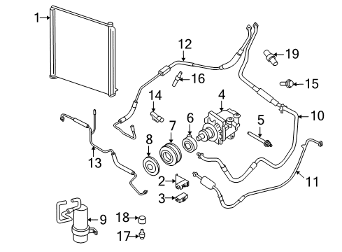 2009 Ford Mustang A/C Compressor Diagram 3 - Thumbnail