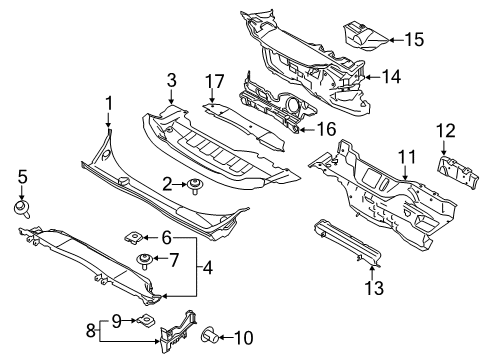 2021 Ford Transit Connect Cowl Diagram