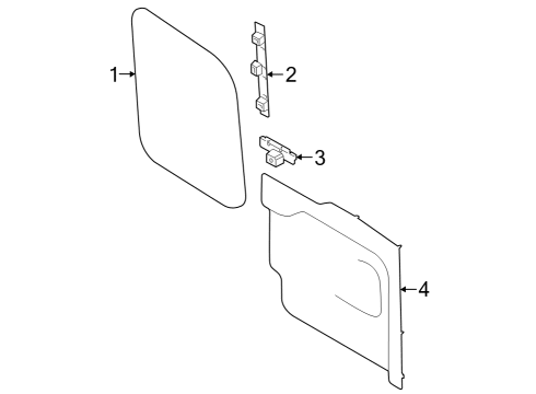 2024 Ford E-Transit Interior Trim - Back Door Diagram 4 - Thumbnail
