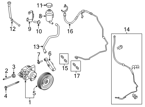 2016 Ford Transit-350 P/S Pump & Hoses Diagram 2 - Thumbnail