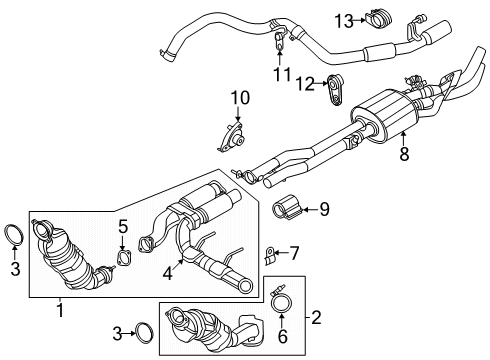 2024 Ford Ranger Exhaust System Diagram 3 - Thumbnail