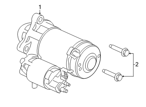 2021 Ford F-150 Starter Diagram for ML3Z-11002-C