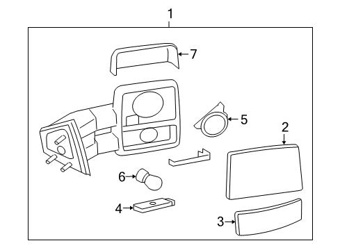 2007 Ford F-150 Mirrors - Body Diagram 2 - Thumbnail