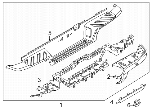 2025 Ford Ranger Bumper & Components - Rear Diagram 2 - Thumbnail