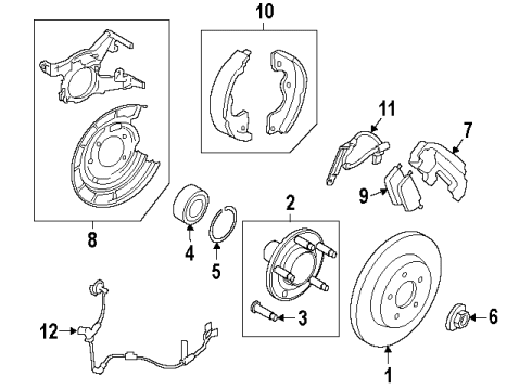 2008 Mercury Mariner Brake Components Diagram 9 - Thumbnail