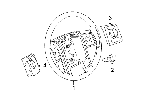 2011 Ford F-150 Steering Wheel & Trim Diagram 2 - Thumbnail