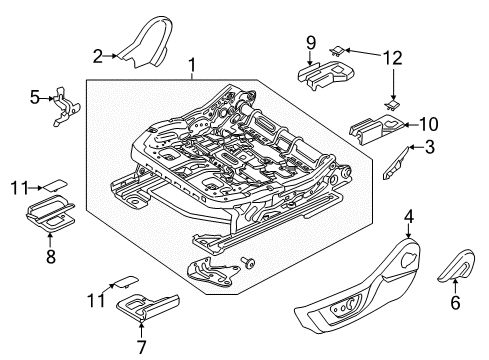 2019 Ford Mustang Tracks & Components Diagram 2 - Thumbnail
