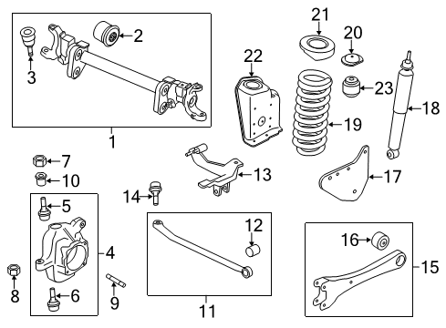 2013 Ford F-250 Super Duty Front Suspension Components Diagram 2 - Thumbnail