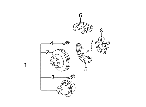 2004 Ford F-350 Super Duty Rear Brakes Diagram