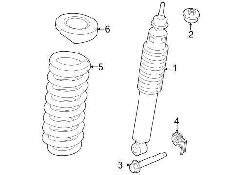 2023 Ford F-250 Super Duty Shock Diagram for PC3Z-18124-SDA