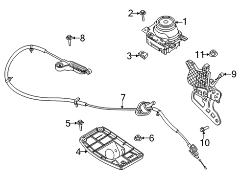 2020 Ford Mustang Gear Shift Control - AT Diagram 2 - Thumbnail