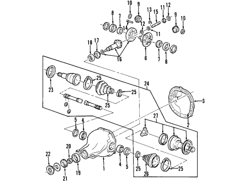 1994 Lincoln Mark VIII Slip Yoke Diagram for F4SZ4841A