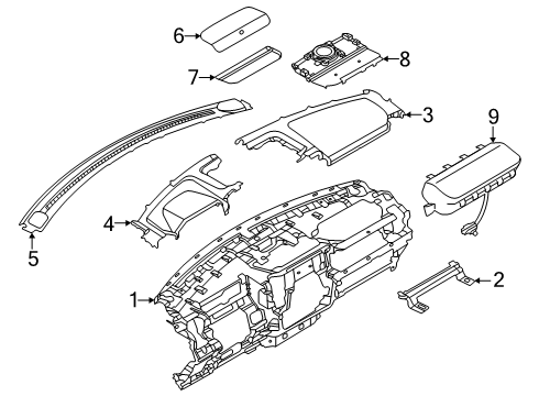 2024 Ford F-150 Instrument Panel Components Diagram 5 - Thumbnail